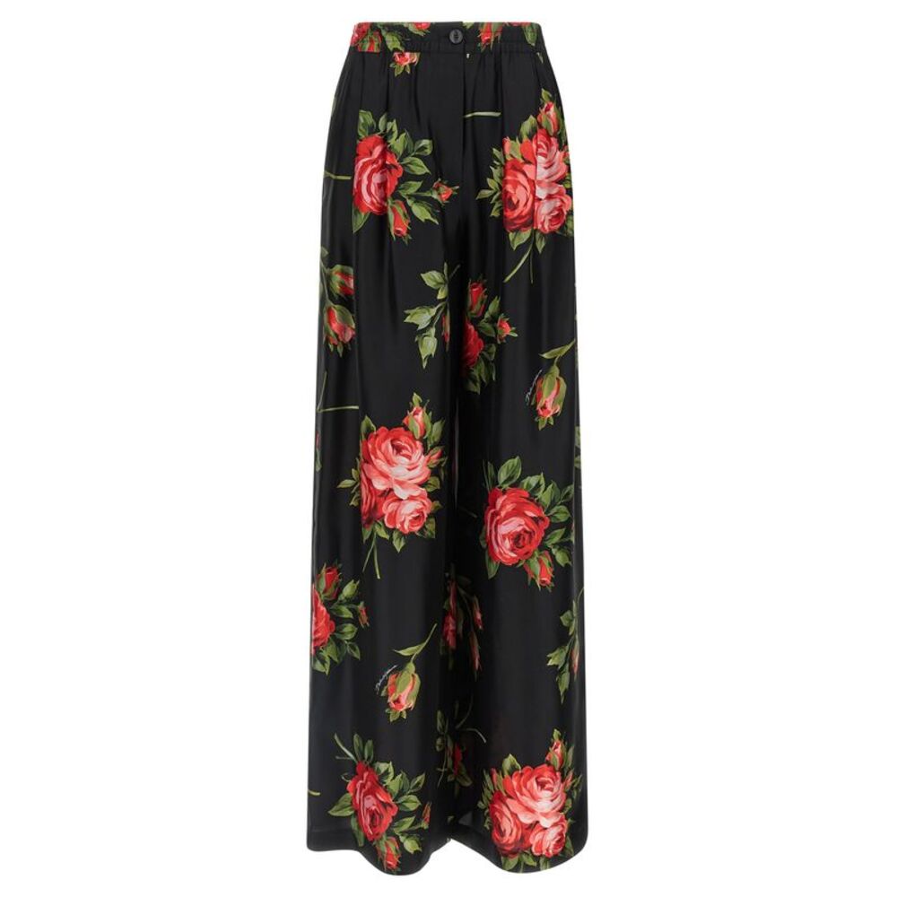 Dolce & Gabbana Black Silk Women's Pants